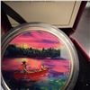 Image 3 : 2017 $15 Fine Silver Coin Great Canadian Outdoors Sunset Canoeing by Joel Kimmel