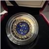 Image 2 : 2014 Canadian $5 Silver Coin Leo Zodiac Swarovski Crystals, 27mm, 7.96g, Queen Elizabeth II