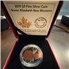Image 1 : 2019 $3 Fine Silver Coin Queen Elizabeth Rose Blossoms Canada, Royal Canadian Mint