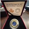 Image 1 : 2019 Canadian $5 Fine Silver Coin Zodiac Series Capricorn with Swarovski Crystals