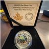 Image 1 : 2019 $3 Fine Silver Coin Canadian Fun and Festivities: Wine Tasting, 27mm, 7.96g