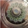 Image 4 : 2018 $5 Silver Coin October Birthstone Mandala by Pandora Young, RCM, Swarovski Crystal