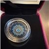 Image 4 : 2018 $5 Fine Silver Coin March Birthstone Swarovski Aquamarine Royal Canadian Mint