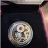 Image 1 : 2016 $5 Fine Silver Coin Royal Canadian Mint November Birthstone Topaz Swarovski