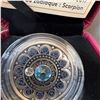 Image 2 : 2017 $3 Fine Silver Coin Zodiac Series Scorpio with Swarovski Crystal, 27mm, 7.96g