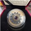 Image 2 : Canadian $3 99.99% Pure Silver Coin With Swarovski Crystal Zodiac Design
