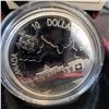 Image 2 : 2011 Canadian $10 Fine Silver Coin Highway of Heroes 99.99% Silver 34mm 15.87g