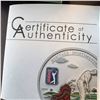 Image 3 : 2014 PGA TOUR Silver Proof Coin With 3D Leather Golf Bag, Box and COA, 20g, 38.61mm