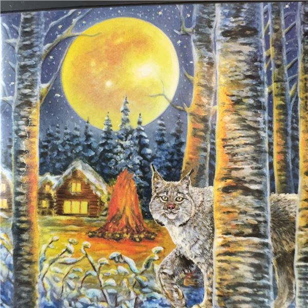 2017 $30 Fine Silver Coins Animals in the Moonlight Cougar & Lynx Set, Royal Canadian Mint