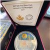 Image 3 : 2017 $30 Fine Silver Coins Animals in the Moonlight Cougar & Lynx Set, Royal Canadian Mint