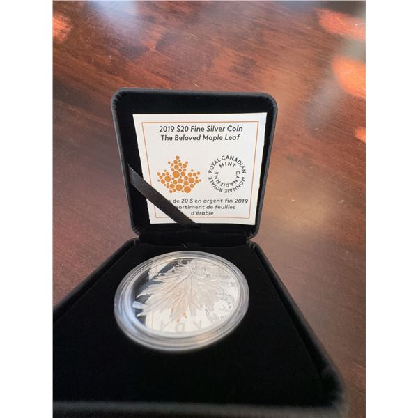 2019 $20 Fine Silver Coin The Beloved Maple Leaf Royal Canadian Mint 1 oz
