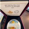 Image 3 : 2017 $30 Fine Silver Coin Animals in the Moonlight Lynx 99.99% Pure 62.67g 54mm