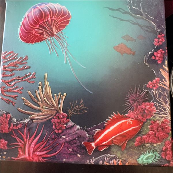 2016 $30 Fine Silver Coin Illuminated Underwater Reef Royal Canadian Mint