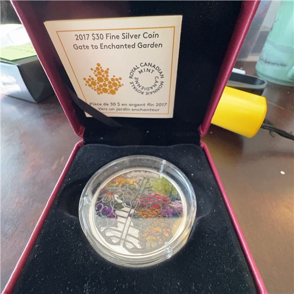 2017 $30 Fine Silver Coin Gate to Enchanted Garden Royal Canadian Mint