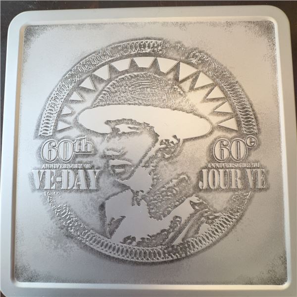 Royal Canadian Mint 60th VE Day Anniversary Coin Medallion Set with Case and COA