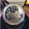 Image 2 : 2014 $20 Fine Silver Coin Majestic Maple Leaves Royal Canadian Mint