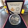 Image 1 : 2014 $20 Fine Silver Coin Majestic Maple Leaves 99.99% 31.39g Royal Canadian Mint
