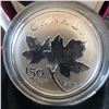 Image 2 : 2017 $10 Fine Silver Maple Leaves Coin Royal Canadian Mint 99.99% Pure, 150th Anniv