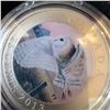 Image 1 : 2013 Canada 25 Cents Painted Barn Owl Coin 35mm, Limited Mintage 06675/17500