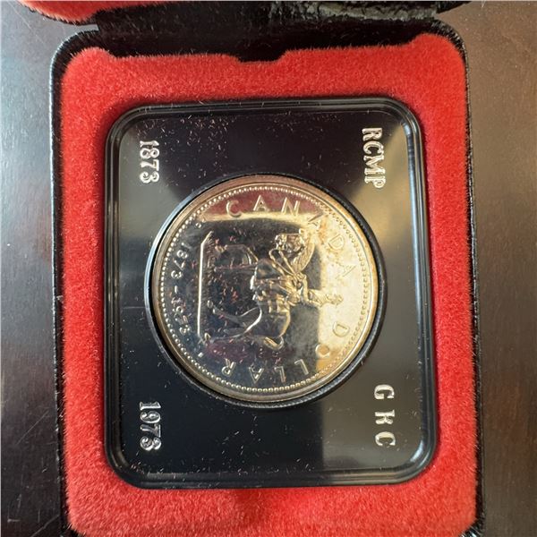 1973 RCMP Centennial Canadian Silver Dollar in Case