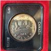 Image 1 : 1972 Canada Silver Dollar Canoe Design Uncirculated Coin in Original Case