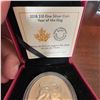 Image 3 : 2018 Canada $10 Fine Silver Coin Year of the Dog 99.99% Pure Silver 34mm RCM