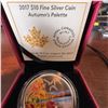 Image 1 : 2017 $10 Fine Silver Coin Autumn’s Palette Royal Canadian Mint 99.99% Pure Silver