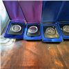 Image 1 : 1972-1974 Canadian Proof Silver Dollar Coins in Display Cases, 6 Total