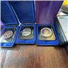 Image 2 : 1972-1974 Canadian Proof Silver Dollar Coins in Display Cases, 6 Total