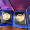 Image 5 : 1972-1974 Canadian Proof Silver Dollar Coins in Display Cases, 6 Total