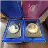 Image 1 : 1973 PEI and 1982 Regina Proof Silver Dollar Coins in Original Display Cases