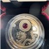 Image 2 : 2016 $5 Fine Silver Coin Royal Canadian Mint Birthstones July Dragon w/ Swarovski Ruby