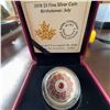 Image 1 : 2018 $5 Fine Silver Coin July Birthstone Royal Canadian Mint w/Swarovski Crystal