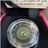Image 2 : 2018 $5 Fine Silver Coin Royal Canadian Mint Birthstone August Peridot in Case