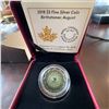 Image 1 : 2018 $5 Fine Silver Coin Birthstones August Royal Canadian Mint Swarovski