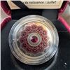 Image 2 : 2018 $5 Fine Silver Coin July Birthstones Royal Canadian Mint Swarovski Ruby