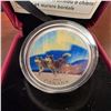 Image 2 : 2017 $10 Fine Silver Coin Dog Sledding Under the Northern Lights RCM w/ COA
