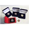 Image 1 : LOT OF 4 USA DOLLAR COINS WITH CASES