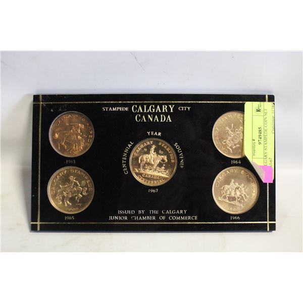 CALGARY STAMPEDE COIN SET 1963-67