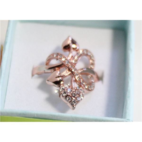 WHITE SAPPHIRE FASHION WEDDING RINGS SZ8