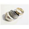 Image 1 : 4 ESTATE COSTUME RINGS SILVER PLATED + GOLD PLATED