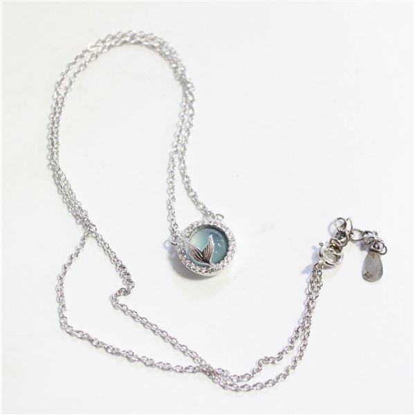 NEW 925 STERLING SILVER MERMAID'S TAIL BLUE