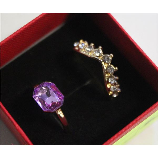 NEW 2PCS/SET RING SET SZ8