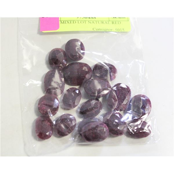 325CT MIXED LOT NATURAL RED RUBY
