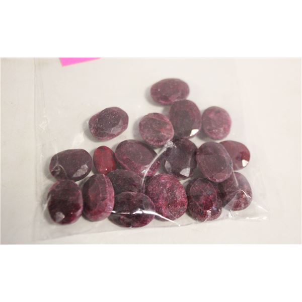 325CT MIXED LOT NATURAL RED RUBY