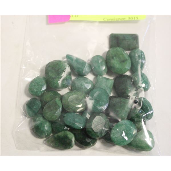 325CT MIXED LOT NATURAL GREEN EMERALD