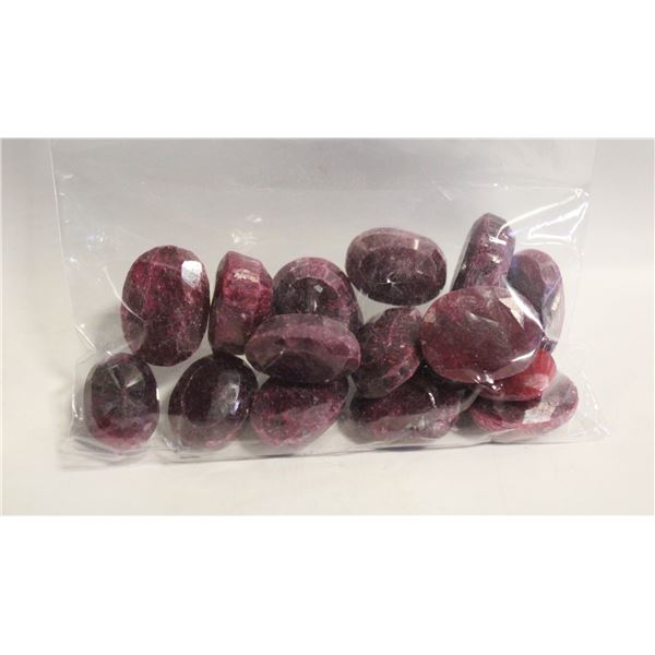 325CT MIXED LOT NATURAL RED RUBY