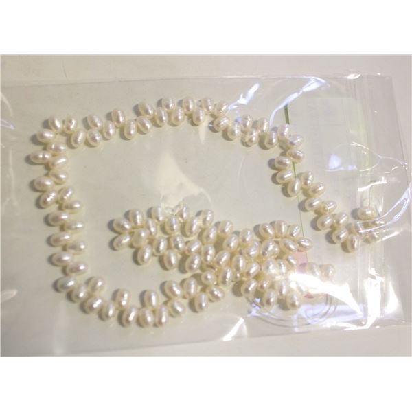 STRING OF NATURAL FRESH WATER PEARLS