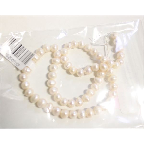 STRING OF NATURAL FRESH WATER PEARLS