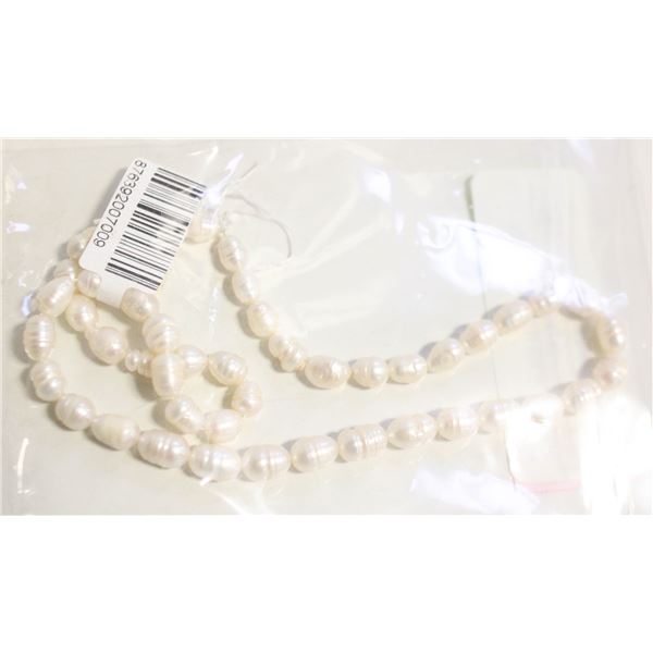 STRING OF NATURAL FRESH WATER PEARLS